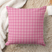 Elegant Pink Houndstooth Pattern クッション (ブランケット)