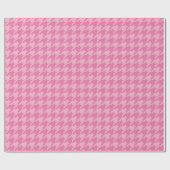 Elegant Pink Houndstooth Pattern ラッピングペーパー (フラット)