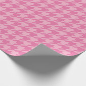 Elegant Pink Houndstooth Pattern ラッピングペーパー (角)