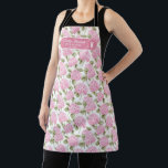 Elegant Pink Hydragea Flowers Pattern Monogram エプロン<br><div class="desc">Cook in style with the Elegant Pink Hydrangea Flowers Pattern Monogram Queen of the Kitchen Apron. Designed for those who love to add a touch of beauty to their culinary routine, this apron features delicate pink hydrangeas and a personalized monogram, making it both stylish and unique. The adjustable fit ensures...</div>