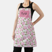 Elegant Pink Hydragea Flowers Pattern Name エプロン (インサイチュ)