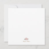 Elegant Pink In Bloom Girl Baby Shower セーブザデート (裏面)