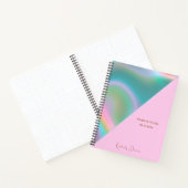 Elegant Pink Iridescent Holographic ノートブック (内部)
