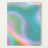 Elegant Pink Iridescent Holographic プランナー手帳 (裏面)