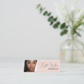 Elegant Pink Makeup 1 photo Business  スキニー名刺 (スタンド正面)