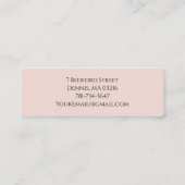 Elegant Pink Makeup 1 photo Business スキニー名刺 (裏面)