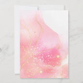 Elegant Pink Marble Graduation Invitation  招待状 (裏面)