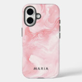 Elegant Pink Marble Personalized  Case-Mate iPhoneケース (裏面)