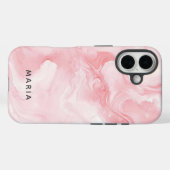 Elegant Pink Marble Personalized Case-Mate iPhoneケース (裏面 (横))