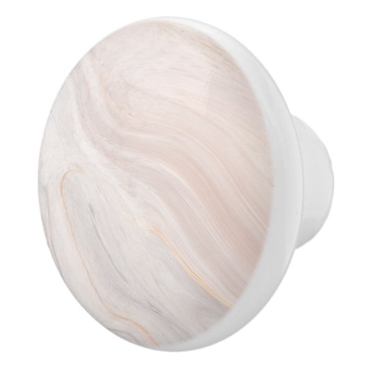 Elegant Pink Marble Texture Ceramic Drawer Knob セラミックノブ (右)