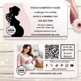 Elegant Pink Maternity Mother and Baby Retail 名刺