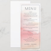 Elegant Pink Menu Template メニュー (正面/裏面)
