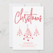 Elegant Pink Merry Christmas シーズンカード (正面)