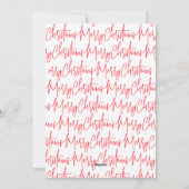 Elegant Pink Merry Christmas シーズンカード (裏面)