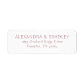 Elegant Pink Minimalist ラベル (正面)