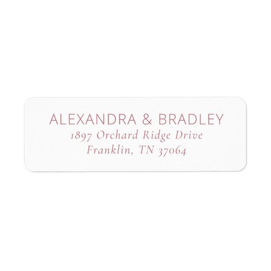 Elegant Pink Minimalist ラベル (正面)