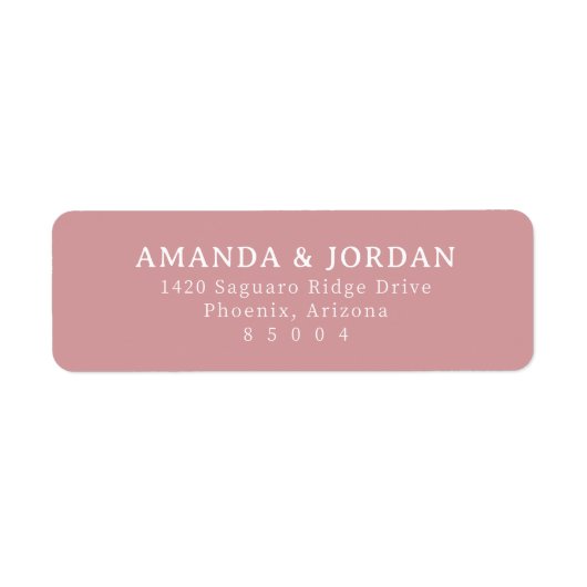 Elegant Pink Minimalist ラベル (正面)