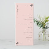 Elegant Pink Minimalist Menu メニュー (スタンド正面)