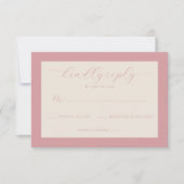 Elegant Pink Minimalist RSVP (正面)