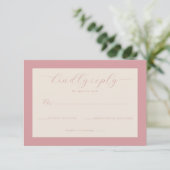 Elegant Pink Minimalist RSVP (スタンド正面)