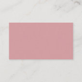 Elegant Pink Minimalist Table Sign プレイスカード (裏面)