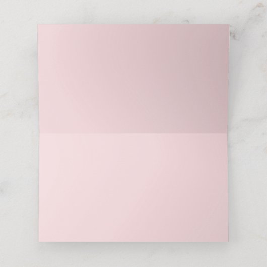 Elegant Pink Minimalist Table Sign プレイスカード (内部開封)