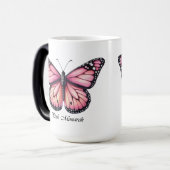 Elegant Pink Monarch Butterfly Wrap  モーフィングマグカップ (正面左)