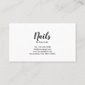 Elegant Pink Nail Technician  名刺 (裏面)