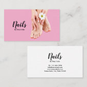 Elegant Pink Nail Technician  名刺 (正面/裏面)