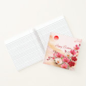 Elegant Pink Orchid Birthday ノートブック (内部)