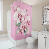 Elegant Pink Orchids Shower Curtain シャワーカーテン (インサイチュ)