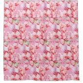 Elegant Pink Orchids Shower Curtain シャワーカーテン (正面)