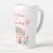 Elegant Pink Paris Eiffel Tower Large Latte Mug カフェラテマグ (右アングル)