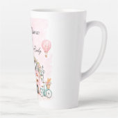 Elegant Pink Paris Eiffel Tower Large Latte Mug カフェラテマグ (右)