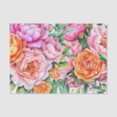 Elegant Pink Peonies Flower Tissue Paper 薄葉紙 (正面)
