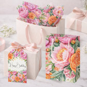 Elegant Pink Peonies Flower Tissue Paper 薄葉紙