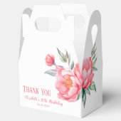 Elegant Pink Peony Botanical Birthday  フェイバーボックス (オープン)