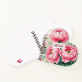 Elegant Pink Peony Floral Notebook ノートブック (内部)