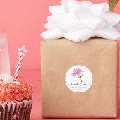 Elegant Pink Peony Wedding Thank You ラウンドシール