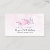 Elegant Pink Piping Bag Bakery 名刺 (正面)