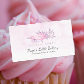 Elegant Pink Piping Bag Bakery 名刺