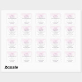 Elegant Pink Piping Bag Bakery Ingredient Product スクエアシール (シート)