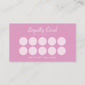 Elegant Pink Piping Bag Bakery Loyalty 名刺 (裏面)