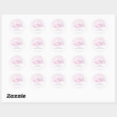 Elegant Pink Piping Bag Bakery Product Name ラウンドシール (シート)