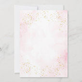 Elegant Pink Princess Birthday Carriage Flowers 招待状 (裏面)