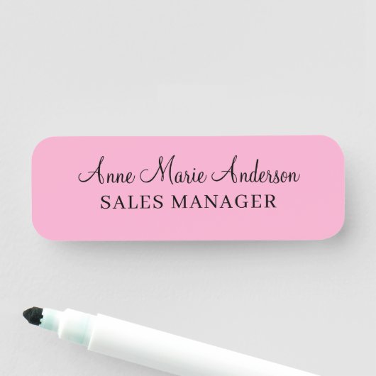 Elegant Pink Professional Name  名札 (インサイチュ)