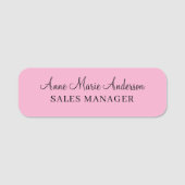 Elegant Pink Professional Name  名札 (正面)