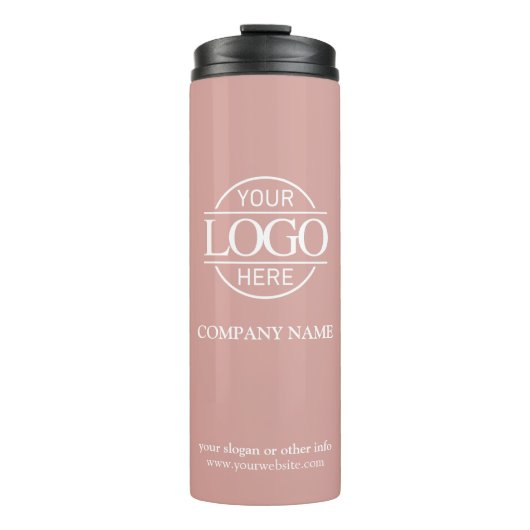 Elegant Pink Promotional Company Business Logo タンブラー (正面)