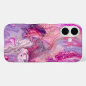 Elegant Pink & Purple Alcohol Ink Gold Glitter Cas Case-Mate iPhoneケース (裏面 (横))