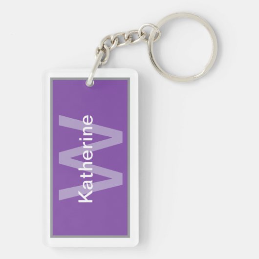 Elegant Pink, Purple, and Silver Marble Pattern キーホルダー (裏面)